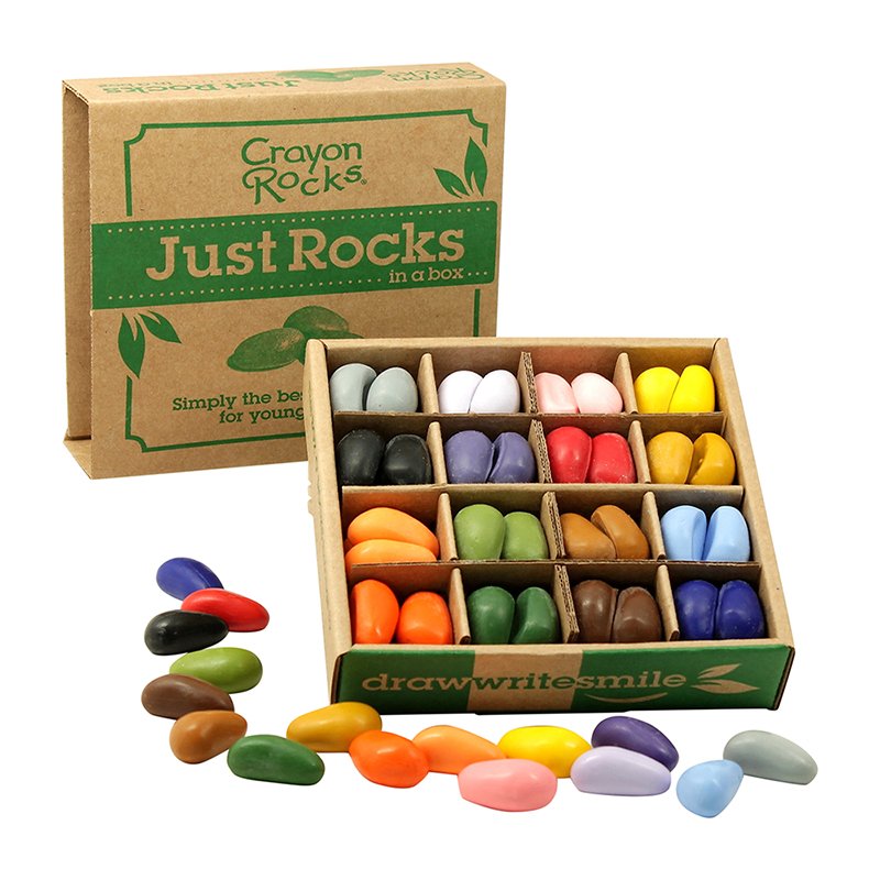 Crayon Rocks Just Rocks 64 in box (32 colours) - Teia Education & Play