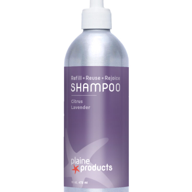 Refillable Shampoo in an Aluminum Bottle – Citrus & Lavender