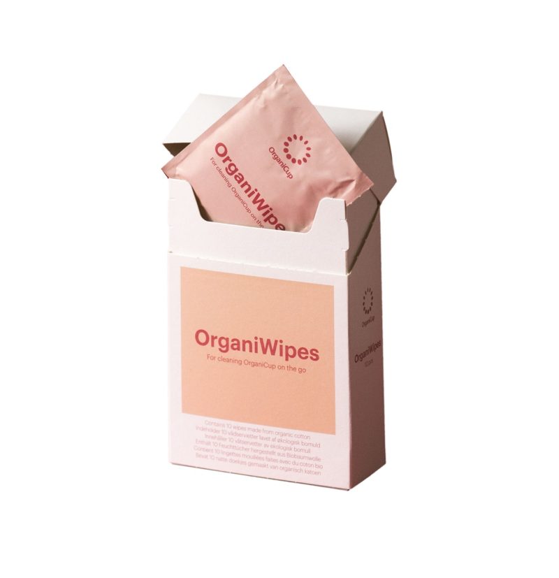 OrganiWipes menstrual cup wipes
