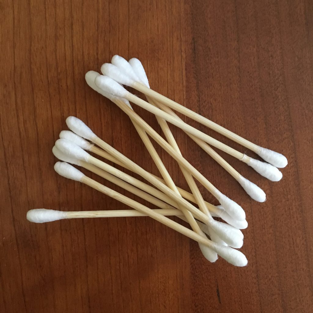 Bamboo and Cotton Ear Buds - giving up plastic cotton swabs for plastic-free july