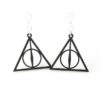harry potter line circle triangle earrings