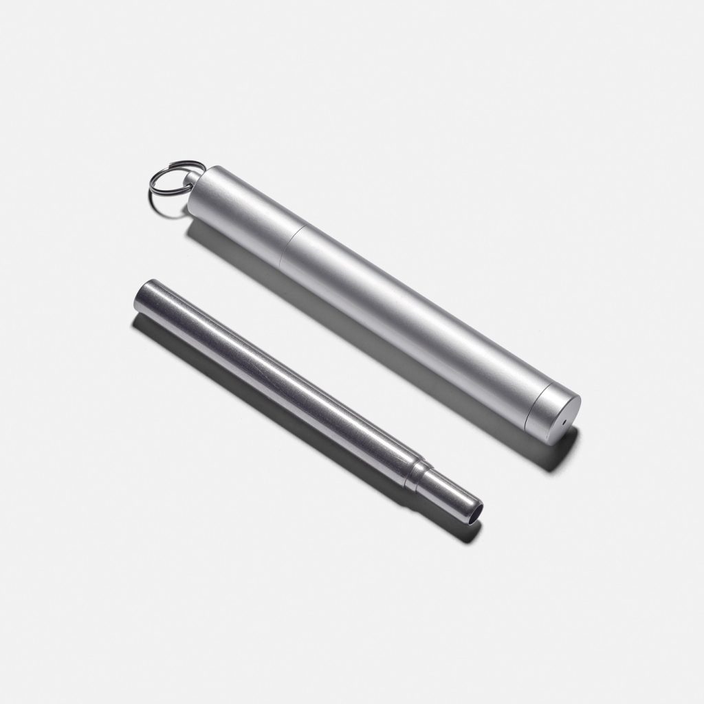 Collapsible Reusable Straw with Key Ring - for everyone who can't remember to bring their reusable straw. so pretty much everyone