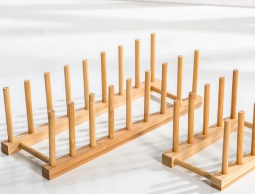 Bamboo Dish Rack for Storing or Drying Dishes - Eco Girl Shop