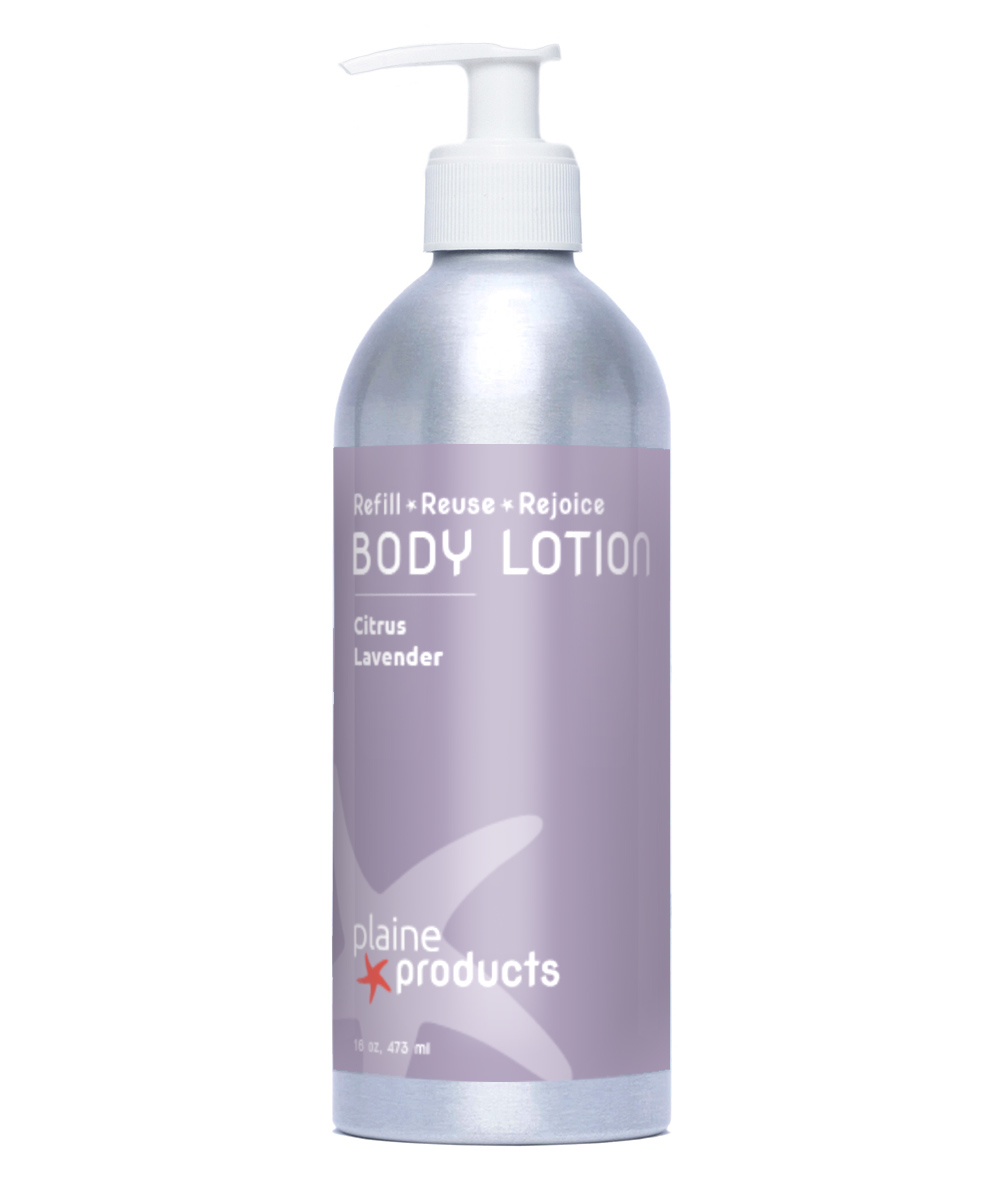 plaine refillable body lotion citrus lavender