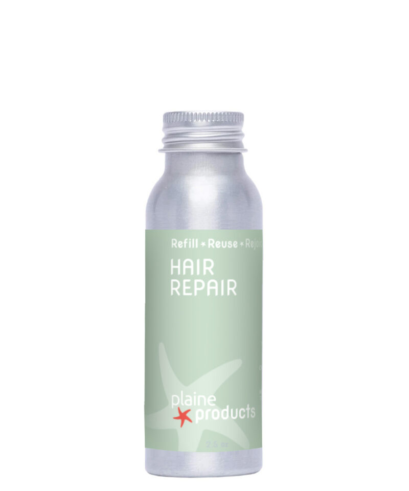Plaine Hair Repair - plastic-free hair care in a metal bottoe