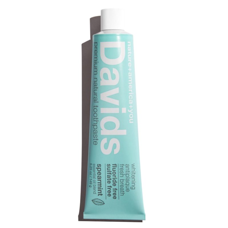 Davids Spearmint Toothpaste in a Metal Tube