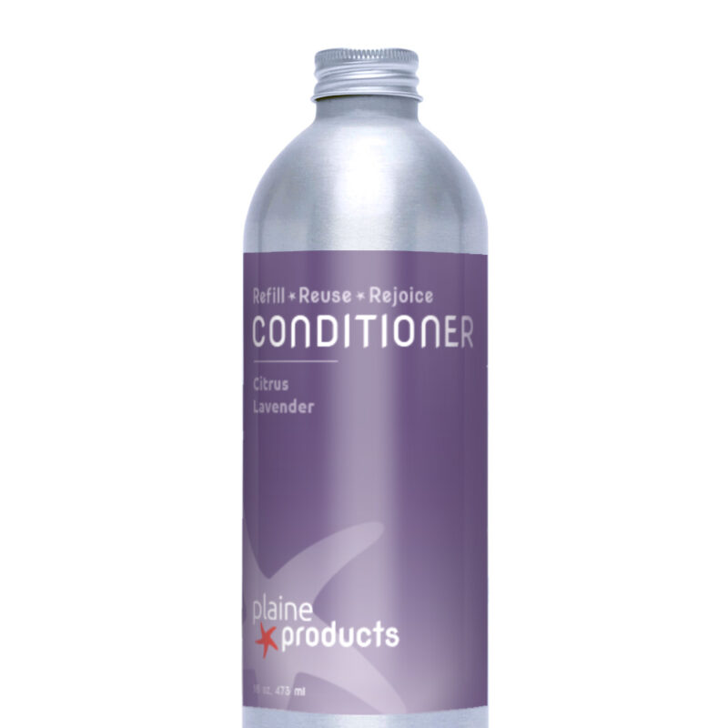 Refillable Conditioner in an Aluminum Bottle – Citrus & Lavender