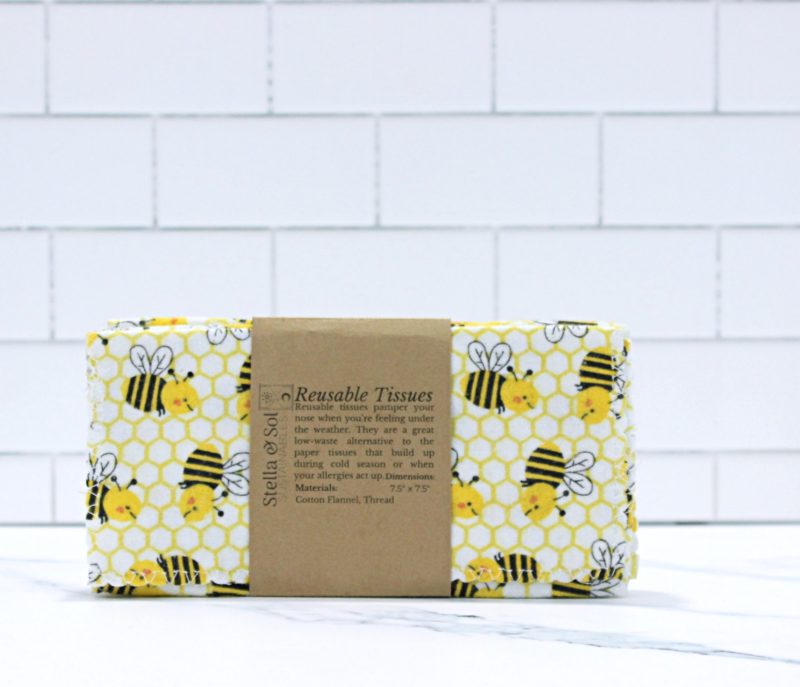 Reusable tissues - bees washable tissues