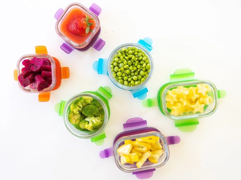 plastic-free homemade baby food containers