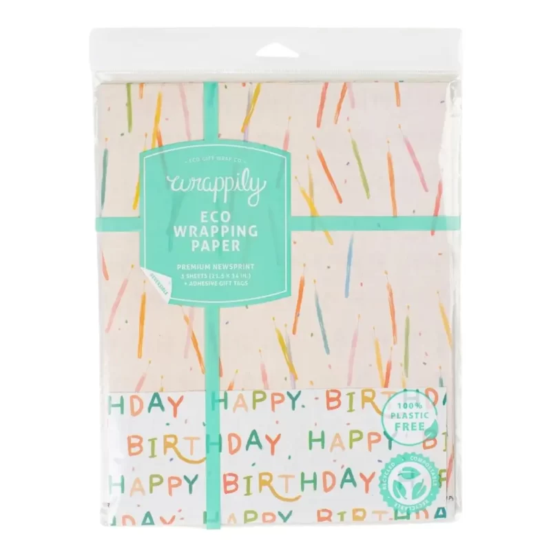 compostable birthday wrapping paper