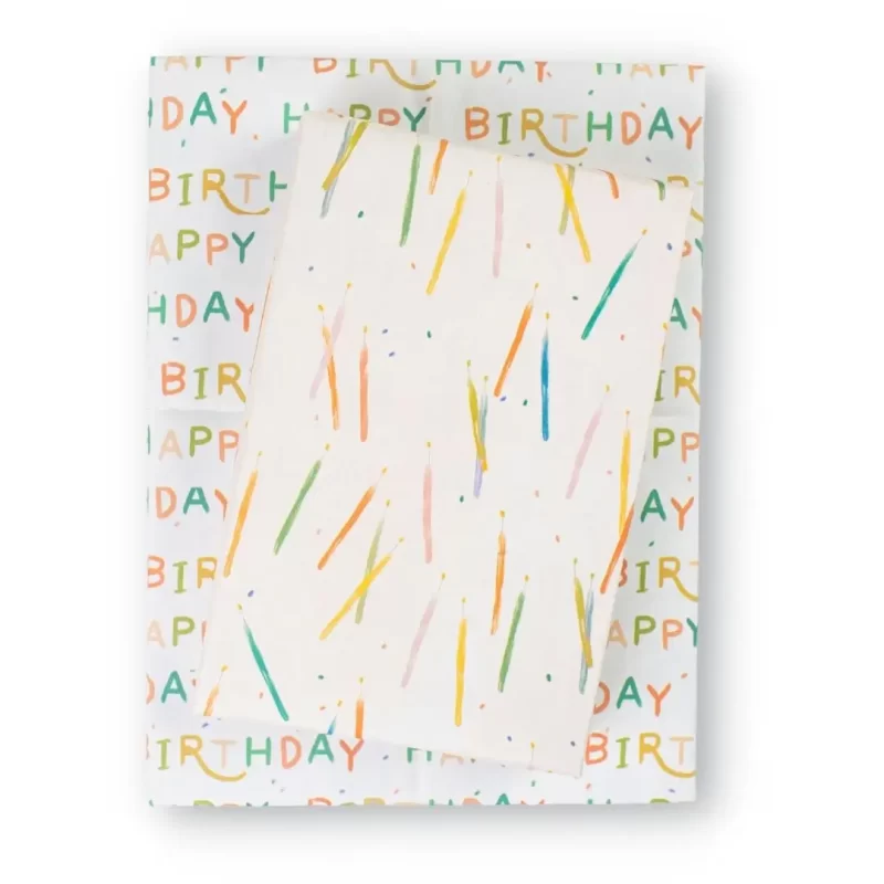 Eco-Friendly Wrapping Paper – Birthday Candles