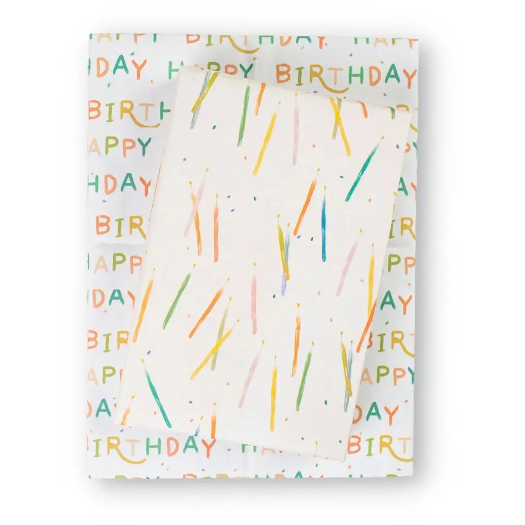Eco-Friendly Wrapping Paper - Birthday Candles