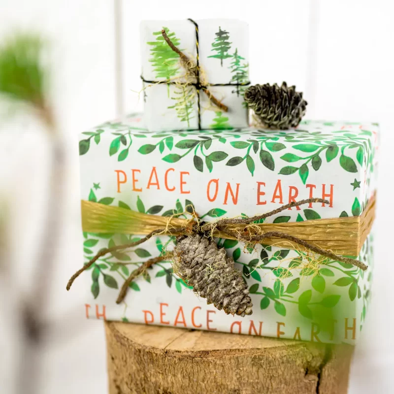 peace one earth wrapping paper eco-friendly compstable