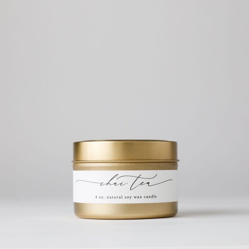 Chai Tea Soy Candle in a Metal Tin