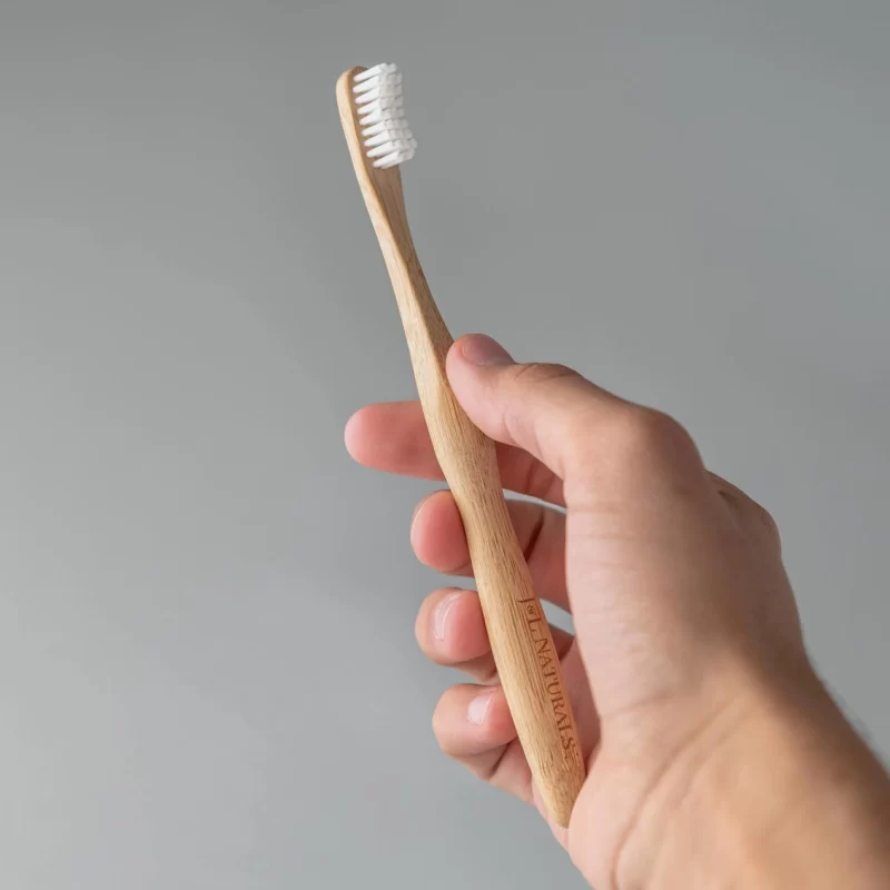 bamboo toothbrush with a smooth handle